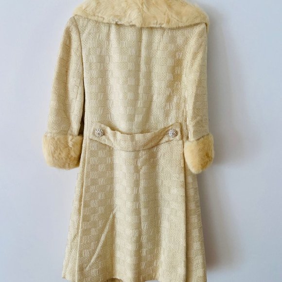 Luxury Vintage 60´s Saks fifth avenue tapestry fur coat Used *attention* - Picture 2 of 9